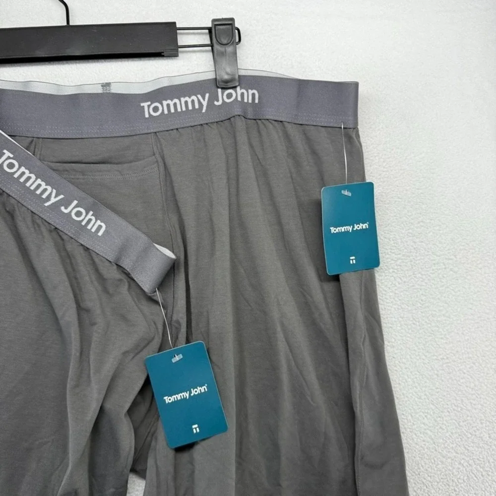 Tommy John Underwear Men's 2XL Gray Boxer Brief Cool Pima Cotton LOT OF 2 NEW